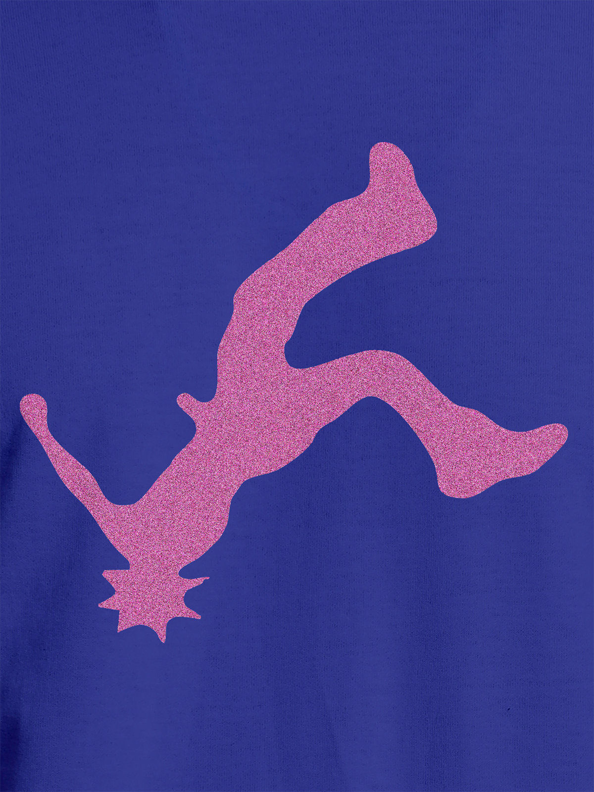 Close up of another 'Resilient' design on Women's Blue Round Neck T-shirt, highlighting the vibrant details.