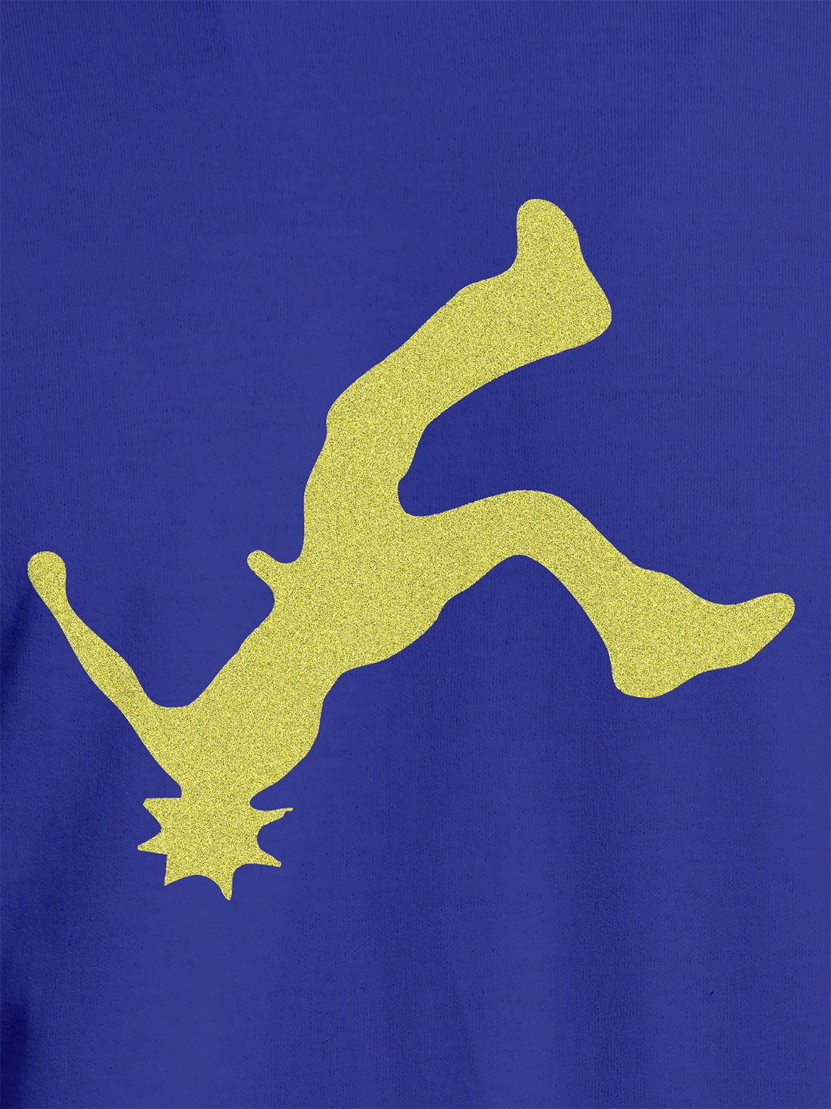Close up of another 'Resilient' design on Women's Blue Round Neck T-shirt, highlighting the vibrant details.