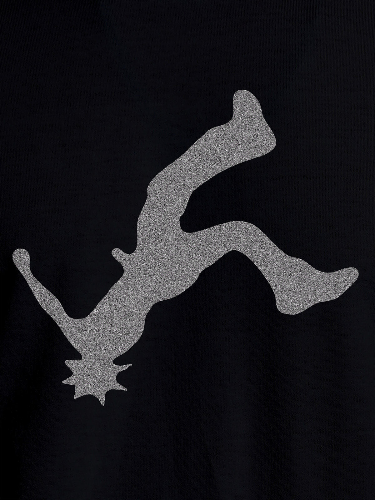 Close up of another 'Resilient' design on Men's Black Round Neck T-shirt, highlighting the vibrant details.