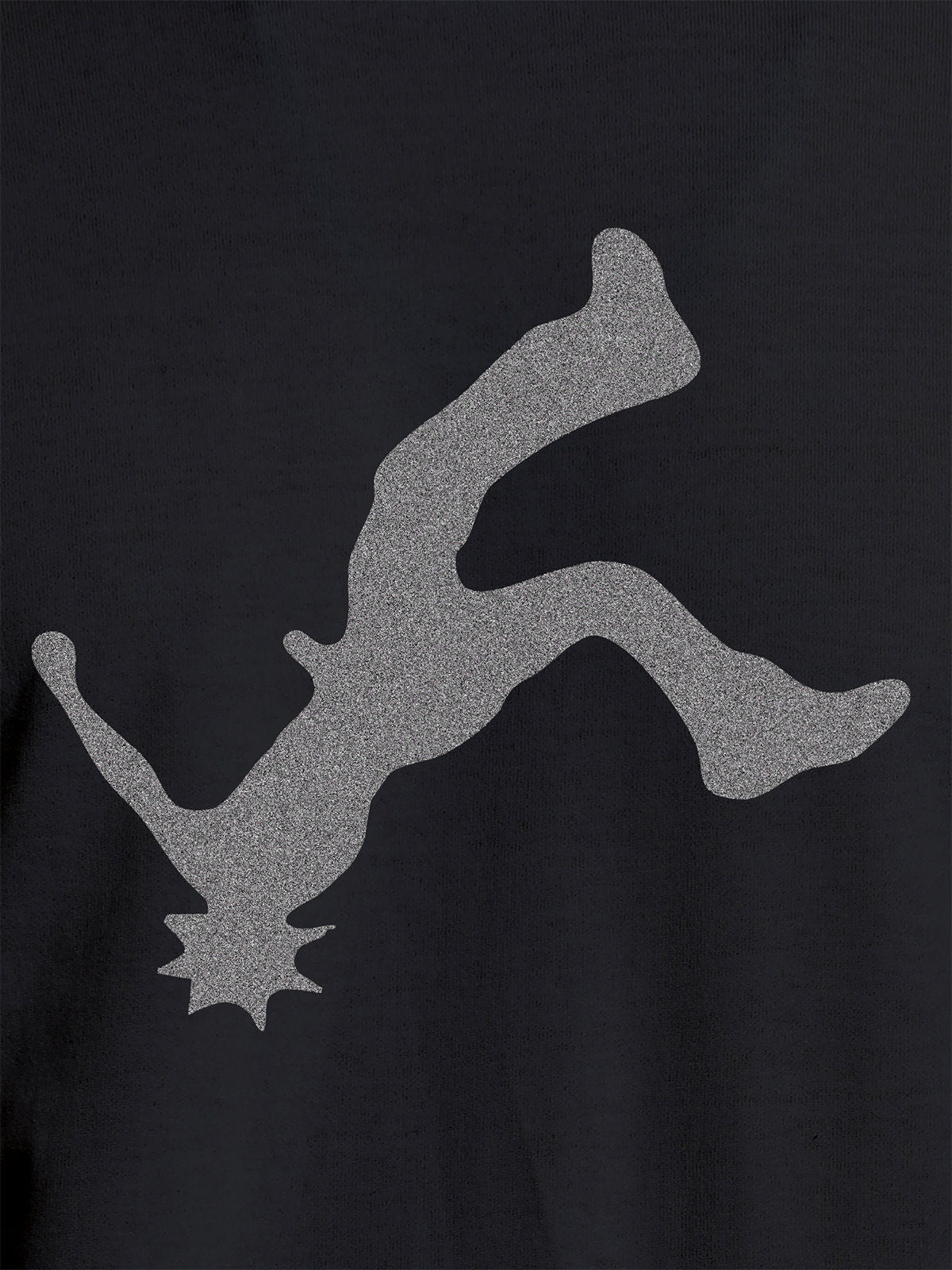 Close up of another 'Resilient' design on Men's Dark Grey Round Neck T-shirt, highlighting the vibrant details.