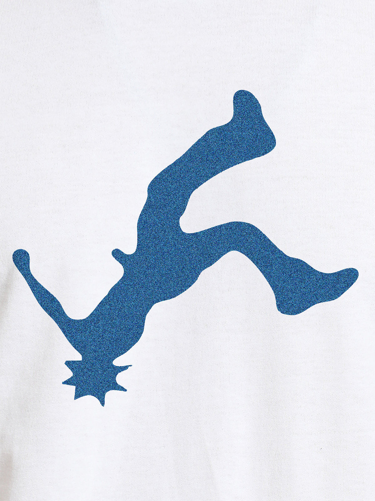Close up of another 'Resilient' design on Men's White Round Neck T-shirt, highlighting the vibrant details.