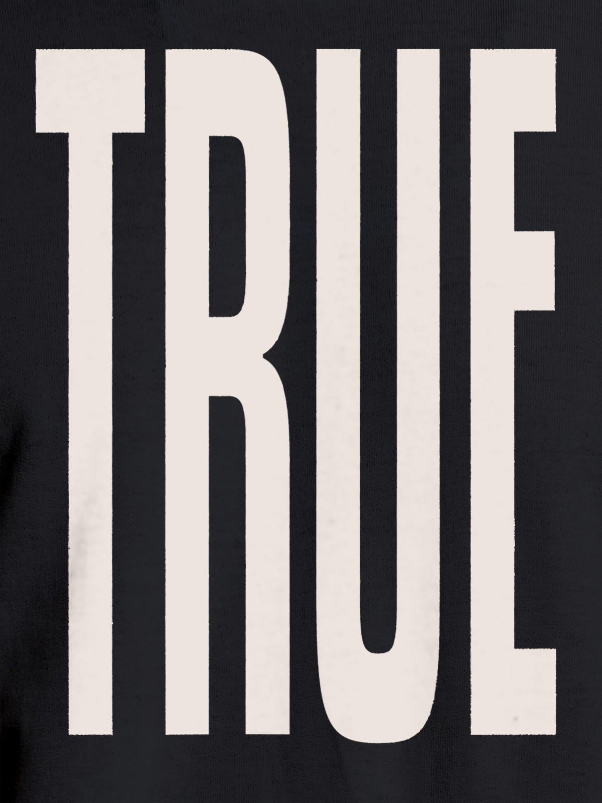 Close up of 'Truth' design on Women's Dark Grey Round Neck T-shirt, highlighting intricate details and vibrant print.