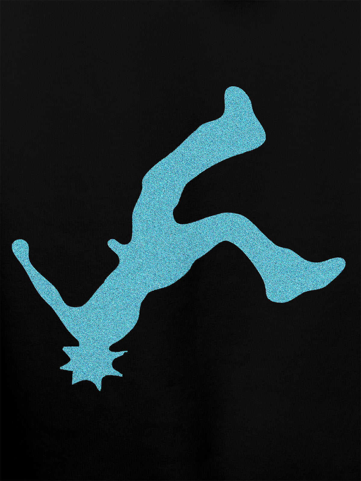 Close up of another 'Resilient' design on Men's Black Hooded Sweatshirt, highlighting the vibrant details.