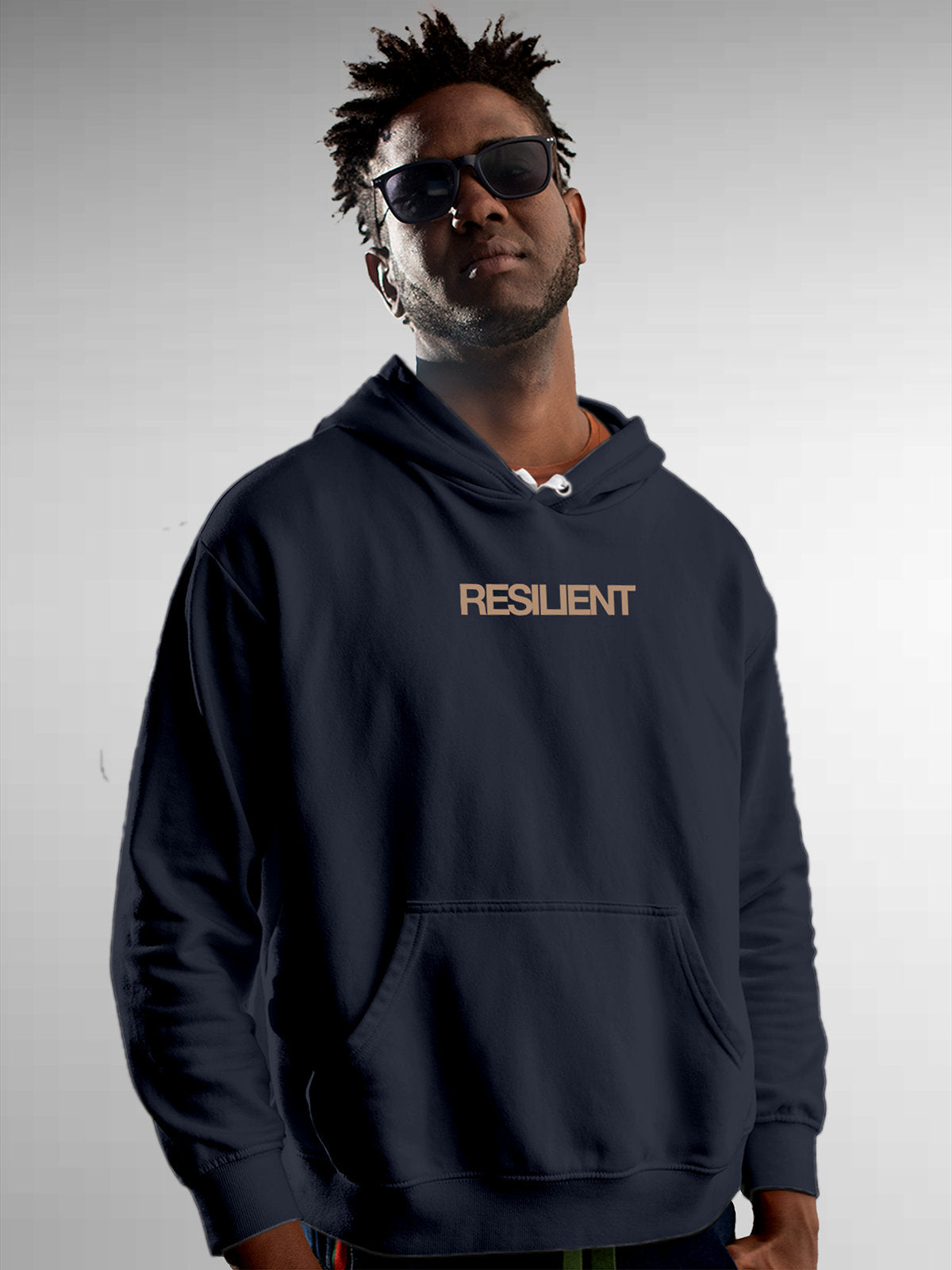 Resilient - In Navy Blue Hoodie