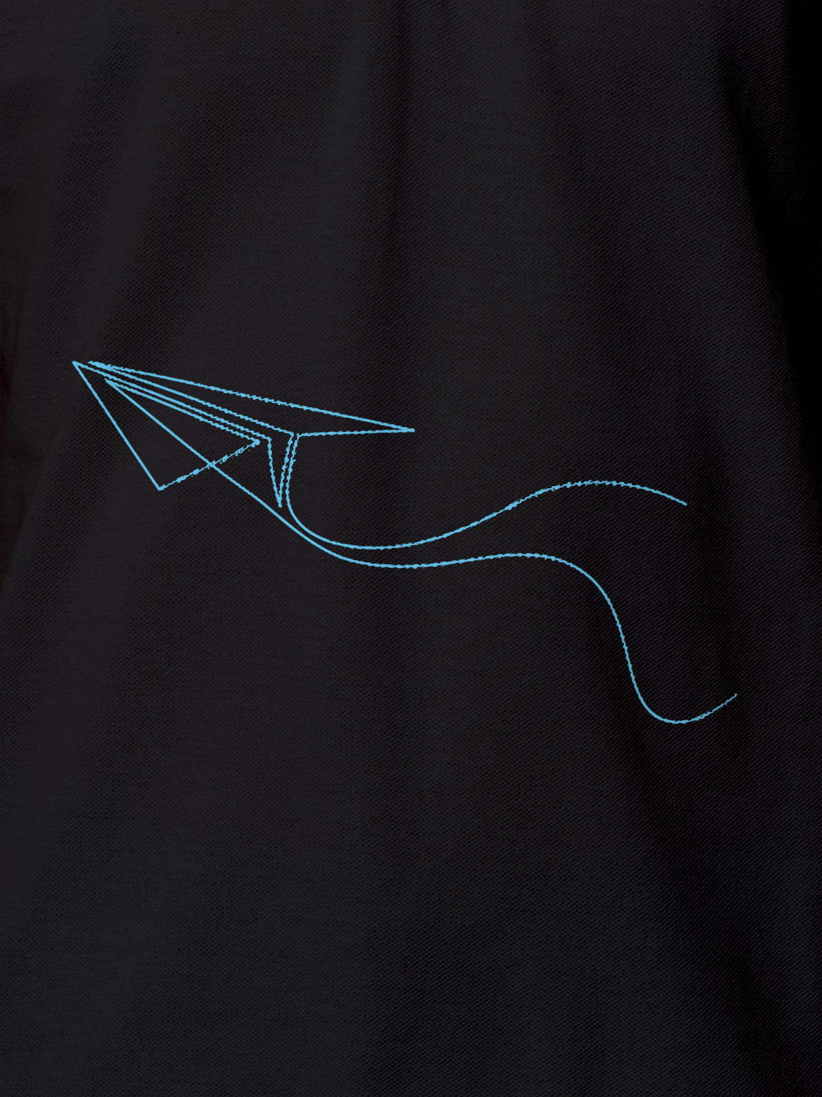 Close up of 'Empowered' design on Women's Dark Grey Polo T-shirt, highlighting intricate details and vibrant print.