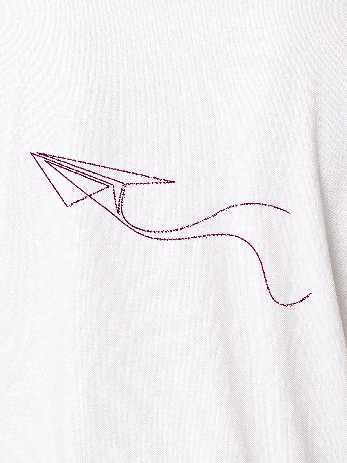 Close up of 'Empowered' design on Men's White Polo T-shirt, highlighting intricate details and vibrant print.
