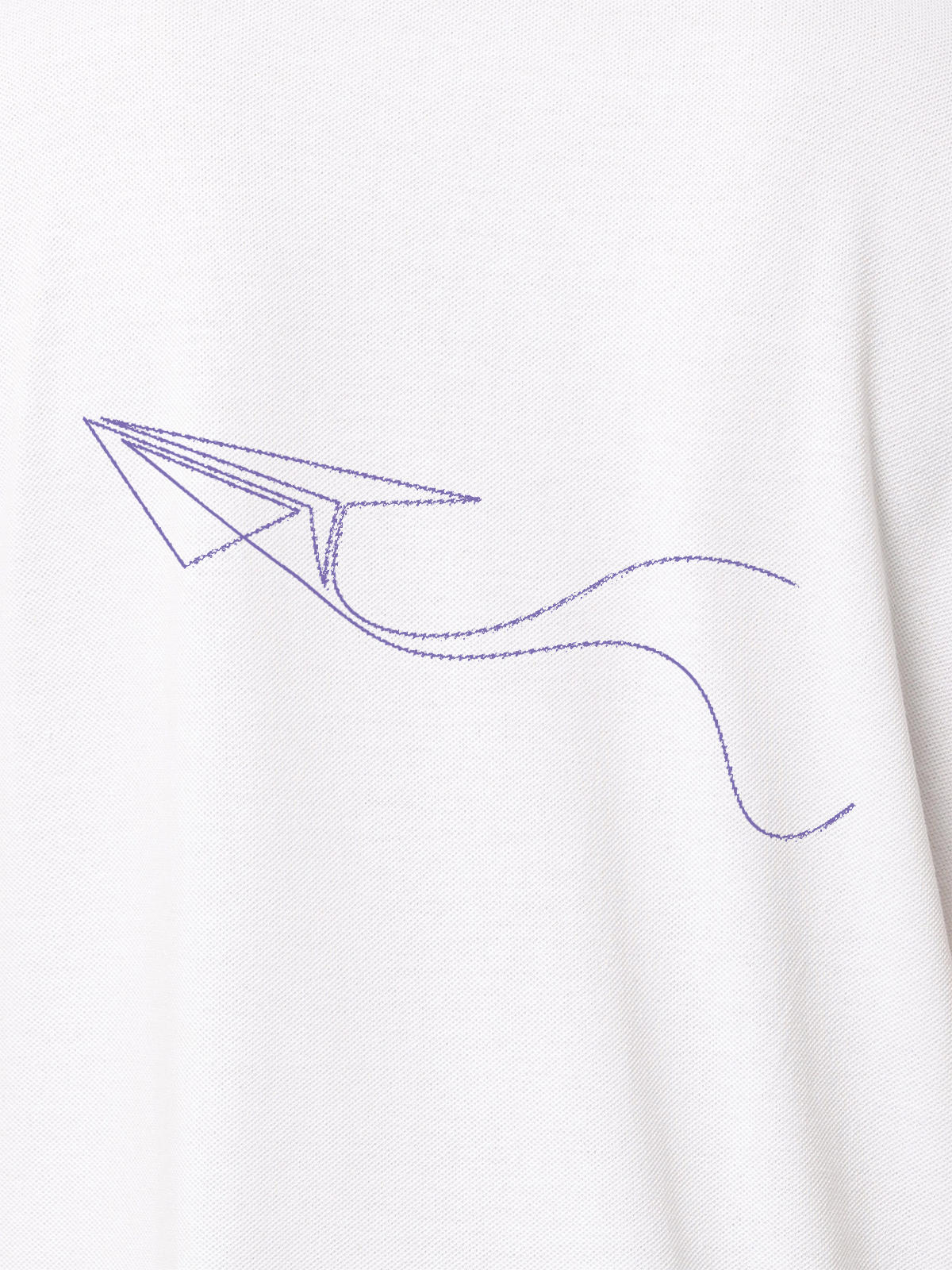 Close up of 'Empowered' design on Men's White Polo T-shirt, highlighting intricate details and vibrant print.