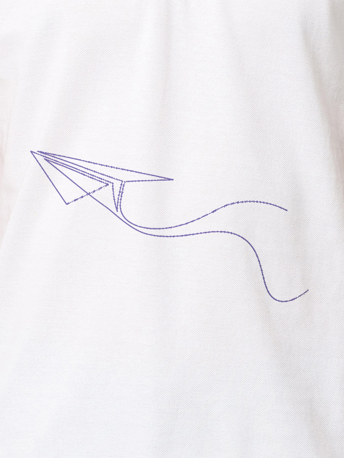 Close up of 'Empowered' design on Women's White Polo T-shirt, highlighting intricate details and vibrant print.