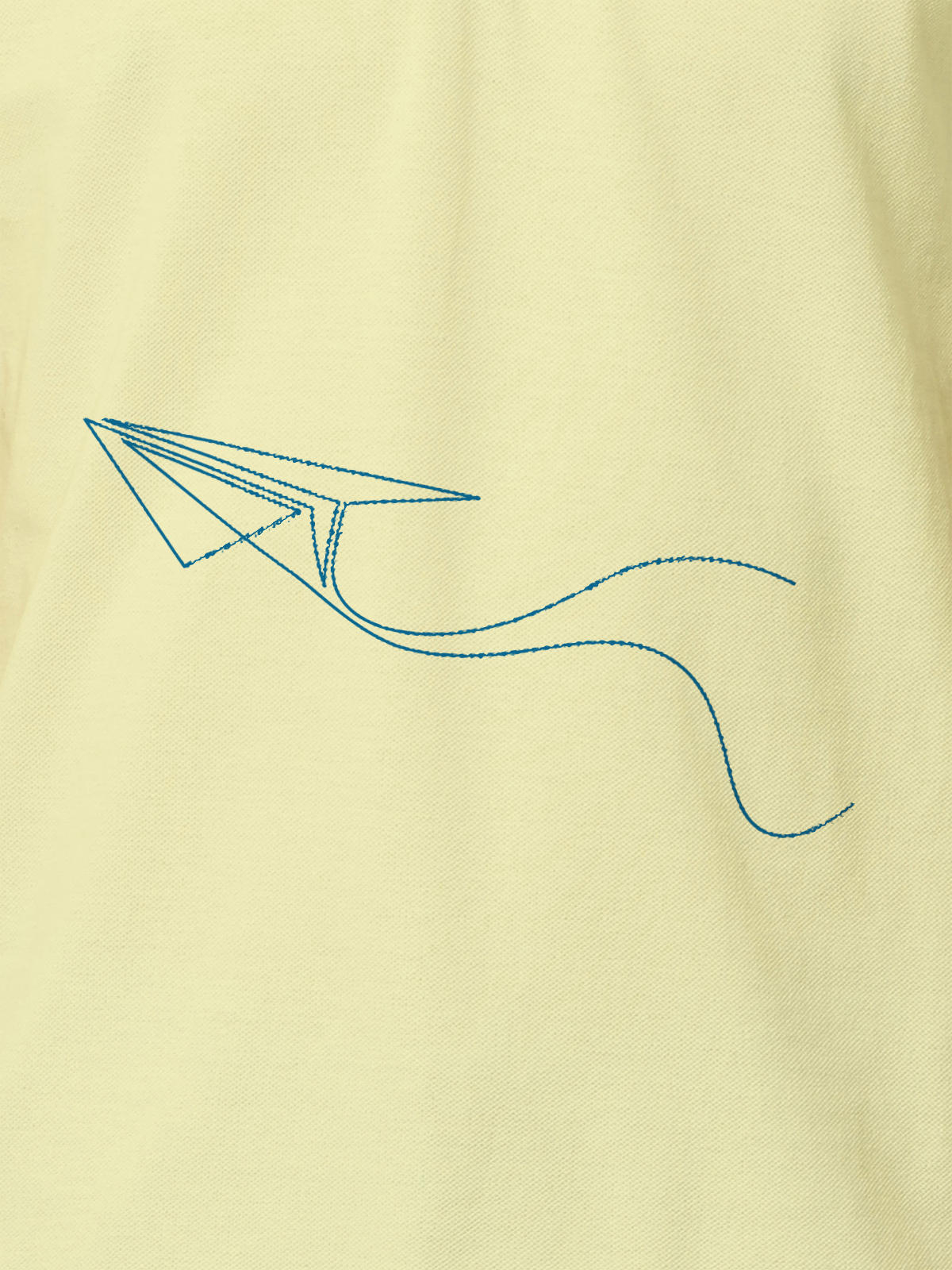 Close up of 'Empowered' design on Women's Yellow Polo T-shirt, highlighting intricate details and vibrant print.