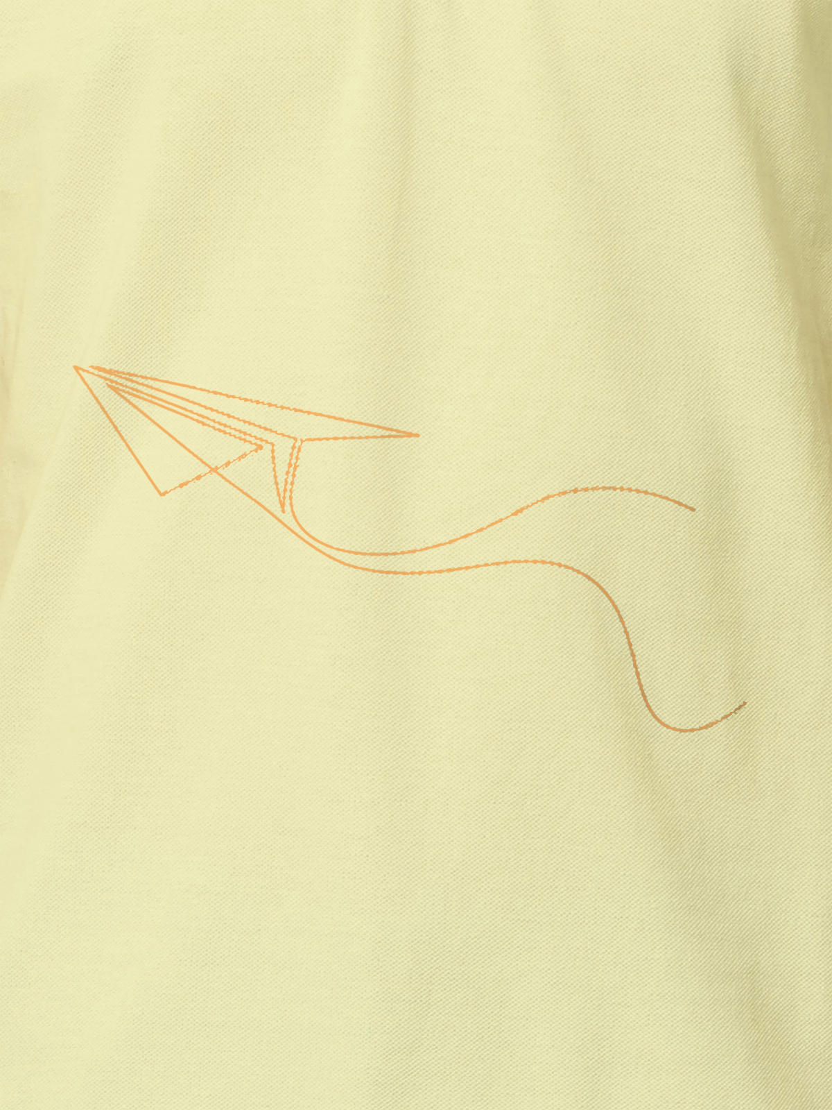 Close up of 'Empowered' design on Women's Yellow Polo T-shirt, highlighting intricate details and vibrant print.
