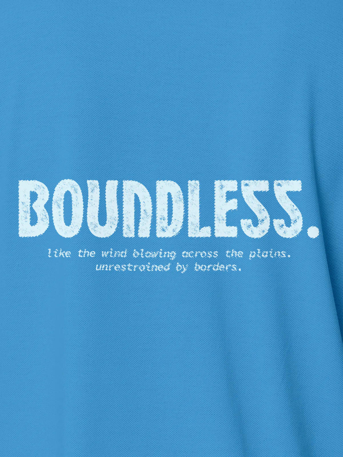 Front view of Women's Blue Collar T-shirt, highlighting the modern look and clean finish.