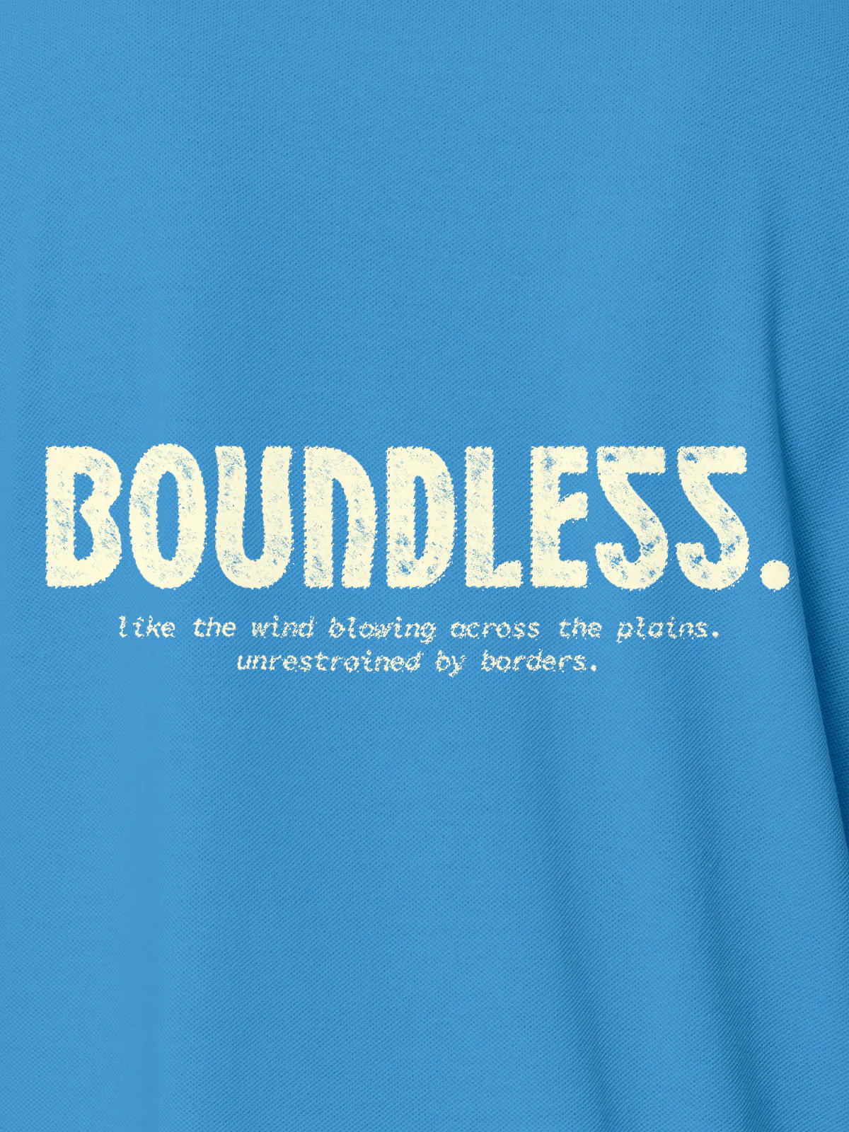 Front view of Women's Blue Collar T-shirt, highlighting the modern look and clean finish.