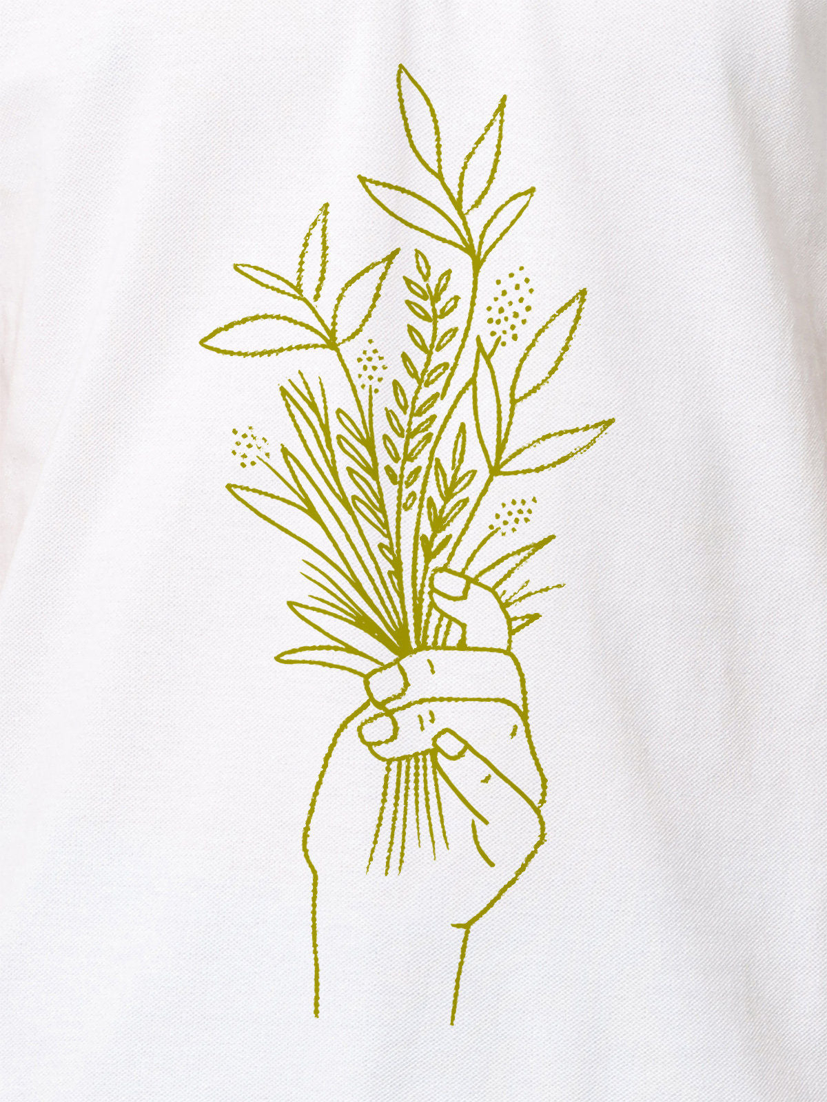 Close up of another 'There's Always a Sunrise' design on Men's White Collar T-shirt, highlighting the vibrant print.