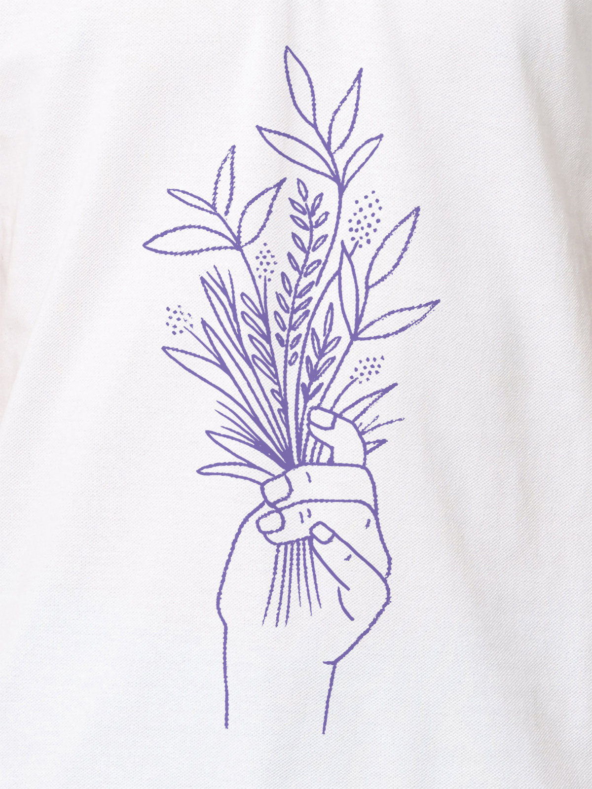 Close up of another 'There's Always a Sunrise' design on Men's White Collar T-shirt, highlighting the vibrant print.