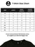 Size chart for Fighterhero Men's Black T-shirt with 'Resilient' design