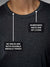 Men's Dark Grey Round Neck T-shirt having 3D Neckline with Double Needle Finish & Embossed Lycra Rib, for a premium look.