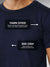 Men's Navy Blue Round Neck T-shirt made of 200 GSM strong, wrinkle-resistant fabric that doesn't lose color or shape.