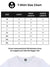 Size chart for Fighterhero Men's White T-shirt with 'Resilient' design