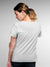 Back view of Fighterhero Women's White Round Neck T-shirt, highlighting the modern look and clean finish