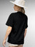 Back view of Fighterhero Women's Black Round Neck T-shirt, highlighting the modern look and clean finish