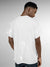 Back view of Fighterhero Men's White Round Neck T-shirt, highlighting the modern look and clean finish
