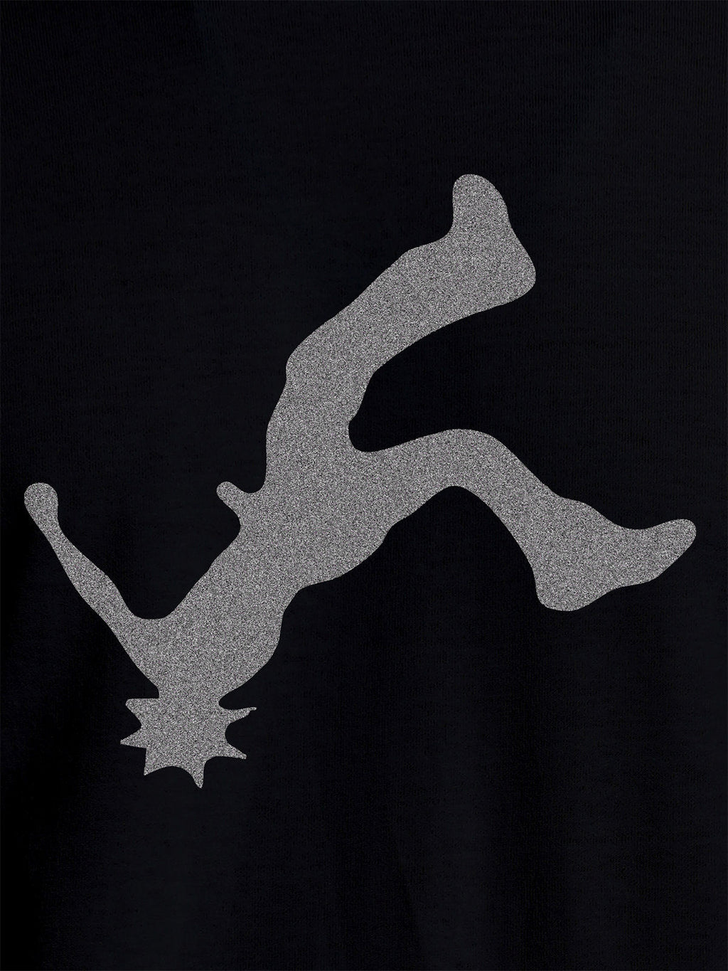 Close up of another 'Resilient' design on Women's Black Round Neck T-shirt, highlighting the vibrant details.
