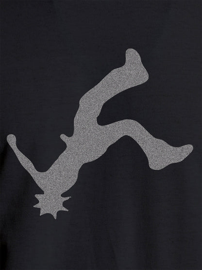 Close up of another 'Resilient' design on Women's Dark Grey Round Neck T-shirt, highlighting the vibrant details.
