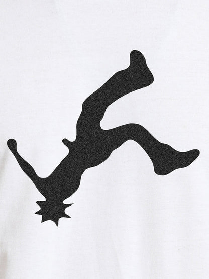 Close up of another 'Resilient' design on Women's White Round Neck T-shirt, highlighting the vibrant details.