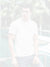 Front view of Fighterhero Men's White Round Neck T-shirt, highlighting the modern look and clean finish