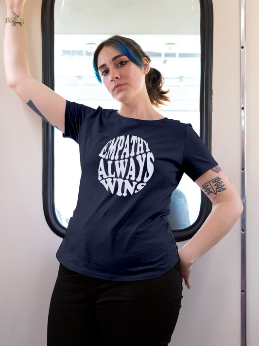 Navy Blue T-shirt for the Empathetic Woman
