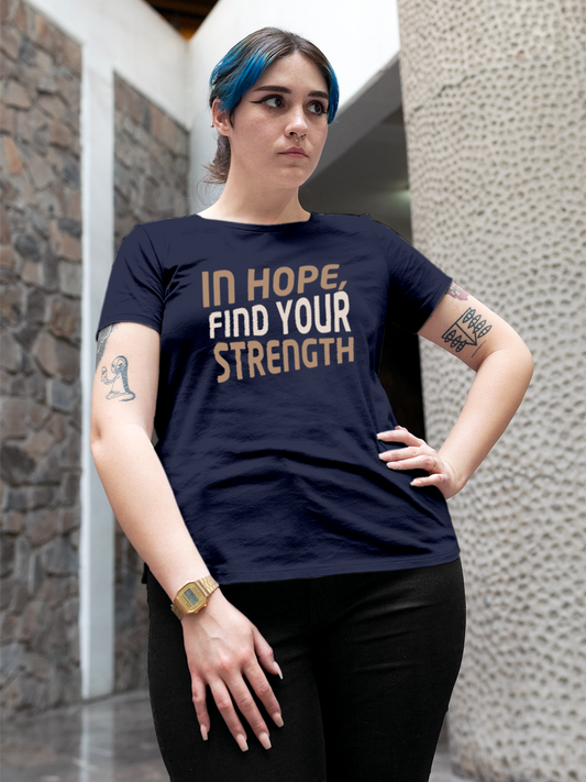 Navy Blue T-shirt to Inspire Hope & Strength