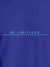 Close up of 'Be Limitless' design on Women's Blue Round Neck T-shirt, highlighting intricate details and vibrant print.