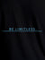 Close up of 'Be Limitless' design on Men's Black Round Neck T-shirt, highlighting intricate details and vibrant print.