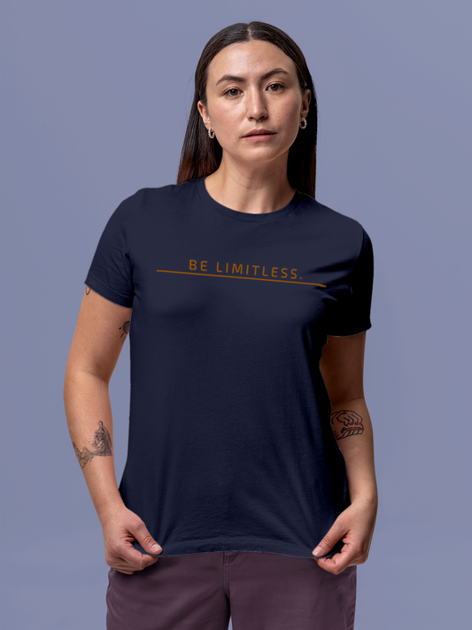 Navy Blue T-shirt for Women Who Are Limitless