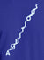 Close up of 'Ambitious' design on Women's Blue Round Neck T-shirt, highlighting intricate details and vibrant print.