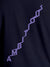Close up of 'Ambitious' design on Men's Navy Blue Round Neck T-shirt, highlighting intricate details and vibrant print.
