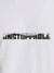Close up of 'Unstoppable' design on Men's White Round Neck T-shirt, highlighting intricate details and vibrant print.