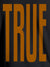 Close up of 'Truth' design on Men's Dark Grey Round Neck T-shirt, highlighting intricate details and vibrant print.