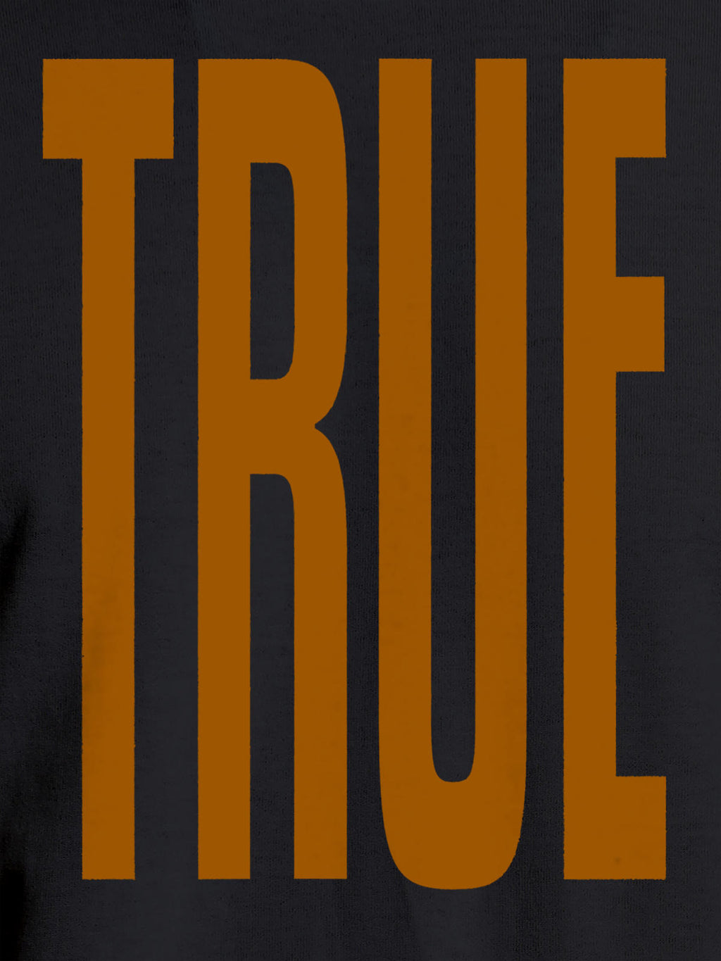 Close up of 'Truth' design on Women's Dark Grey Round Neck T-shirt, highlighting intricate details and vibrant print.