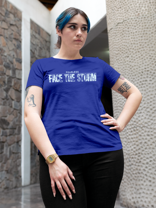 Blue T-shirt for the Fearless Woman