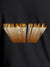 Close up of 'Stand Tall' design on Men's Dark Grey Round Neck T-shirt, highlighting intricate details and vibrant print.