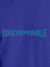 Close up of 'Unstoppable' design on Women's Blue Round Neck T-shirt, highlighting intricate details and vibrant print.
