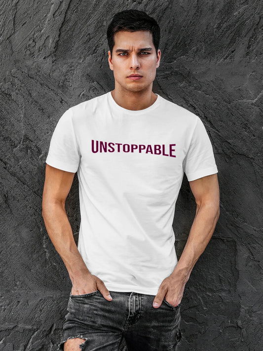 Be Unstoppable in this White T-shirt