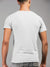 Back view of Fighterhero Men's White Round Neck T-shirt, highlighting the modern look and clean finish