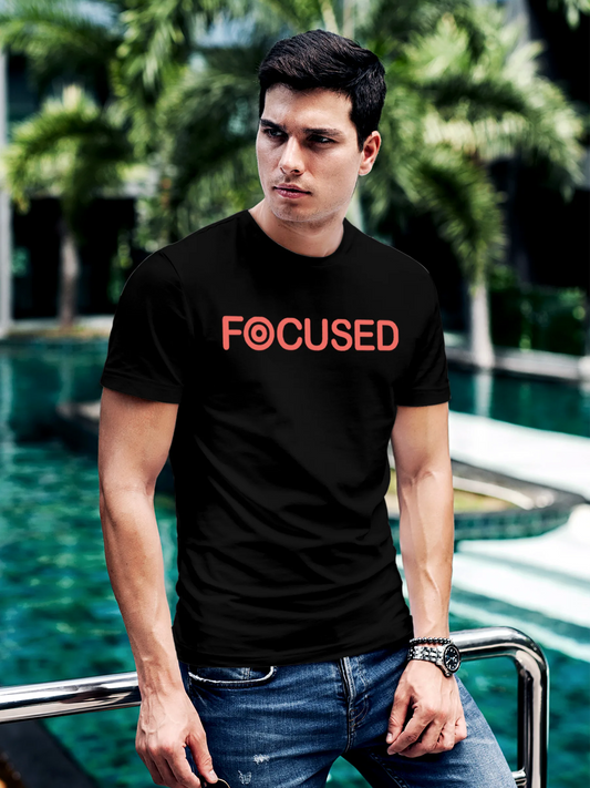 Black T-shirt for Laser Focused Men