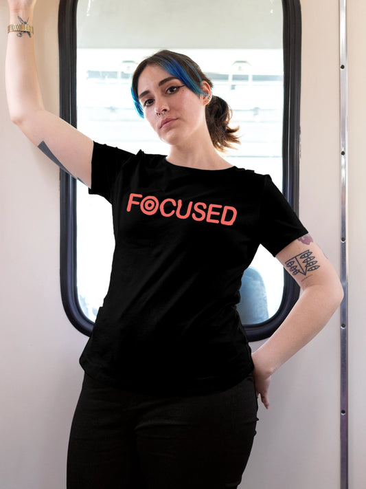 Black T-shirt for Laser Focused Women