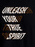 Close up of 'Unleash Your True Spirit' design on Women's Black Round Neck T-shirt, highlighting intricate details and vibrant print.