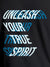 Close up of 'Unleash Your True Spirit' design on Men's Dark Grey Round Neck T-shirt, highlighting intricate details and vibrant print.