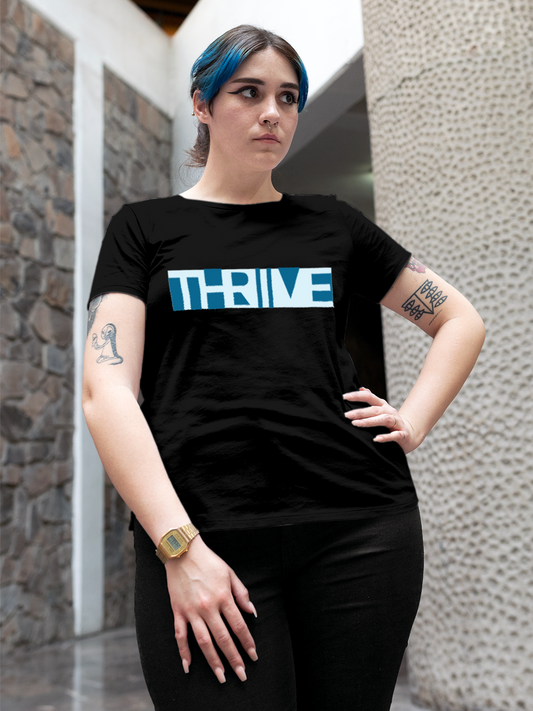 Thrive Against Odds in this Black T-shirt
