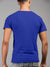Back view of Fighterhero Men's Blue Round Neck T-shirt, highlighting the modern look and clean finish